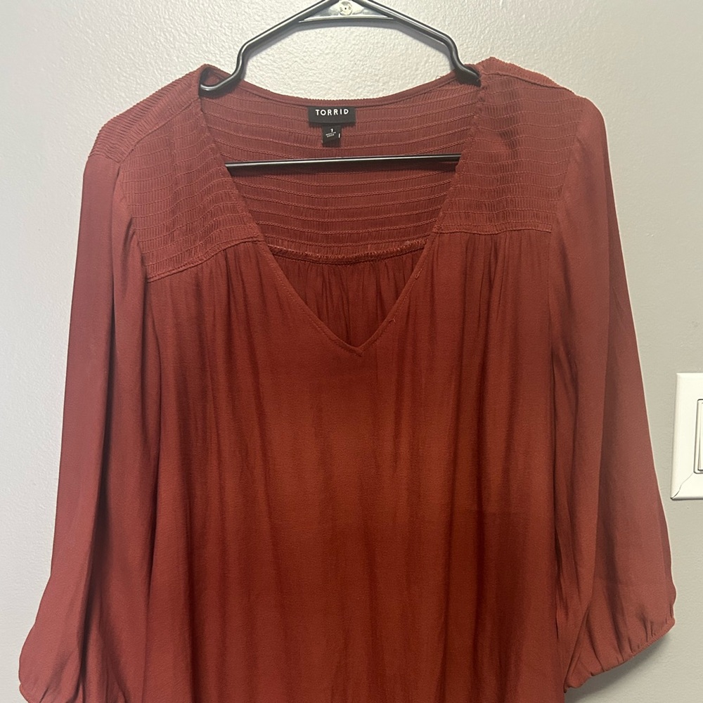 Torrid - Rust Colour Blouse - Picture 2 of 5